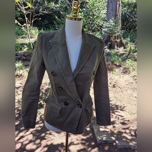 Alexandre Vauthier Olive Double-Breasted Women's Jacket Size 34